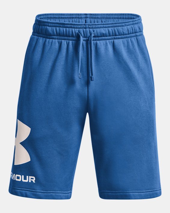 Men's UA Rival Fleece Big Logo Shorts, Blue, pdpMainDesktop image number 4